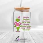 Christmas Means More UVDTF Sticker design on a ceramic mug mockup, ideal for vibrant customized craft gifts.