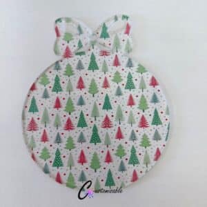 Christmas Tree 8cm Christmas Bow Pattern Acrylic