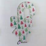 Christmas Tree Bow Candy Cane Pattern Acrylic
