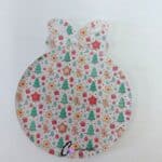 Gingerbread 8cm Christmas Bow Pattern Acrylic