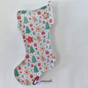 Gingerbread Christmas Stocking Custom Pattern Acrylic