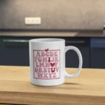 Alphabet Love Mug Sublimation Blanks