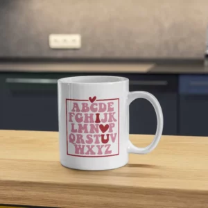 Alphabet Love Mug Sublimation Blanks