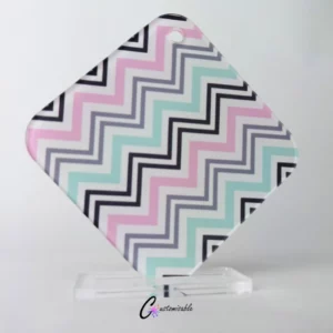 Custom Acrylic Minty Chevron