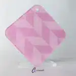 Custom Acrylic Pink Herringbone