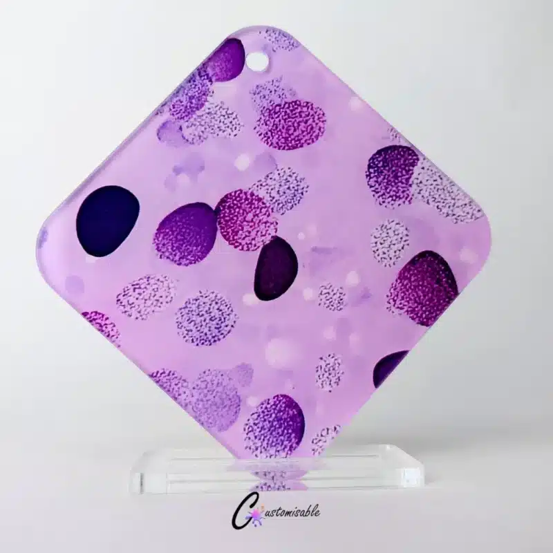 Custom Acrylic Purple Drops
