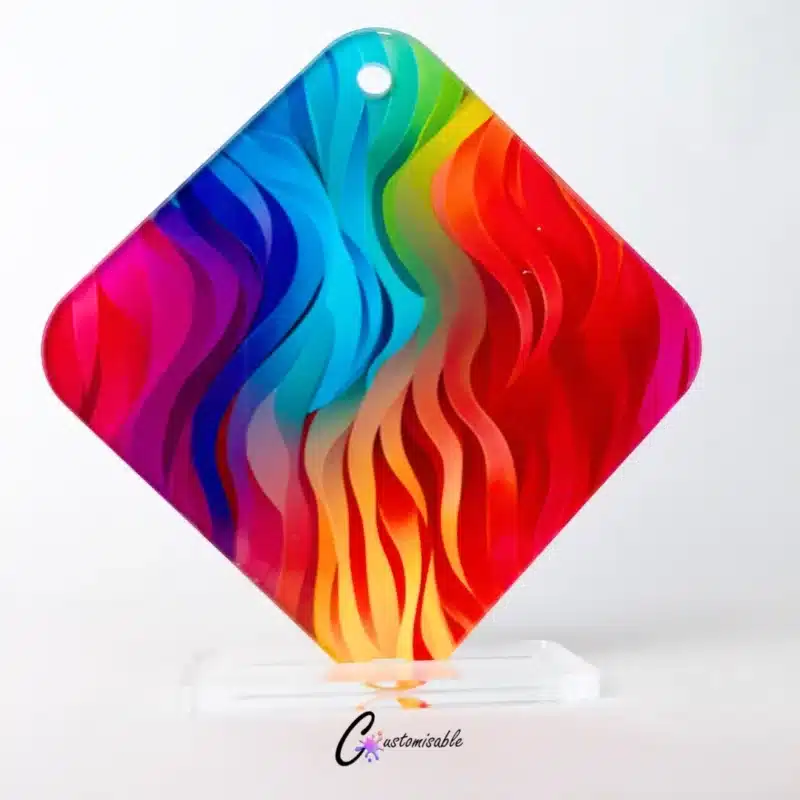 Custom Acrylic Rainbow Ribbon