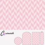 Custom Acrylic Pink Herringbone