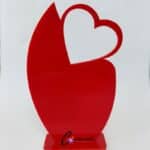 Red Acrylic Heart Plaque