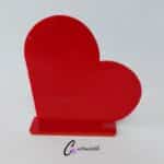 Red Acrylic Side Heart Blank