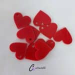 Red Mini Hearts Acrylic Blanks