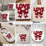 Sublimation Bundle Yarn Love Bow