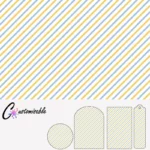 Custom Acrylic Yellow Blue Diagonal