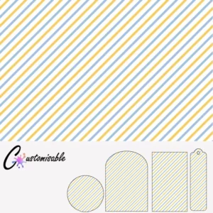 Custom Acrylic Yellow Blue Diagonal