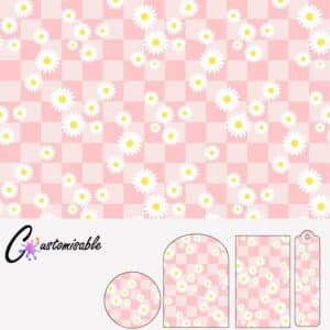 Custom Acrylic Checkered Daisy