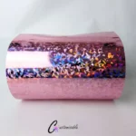 Holographic Dirty Pink Glass Cardstock
