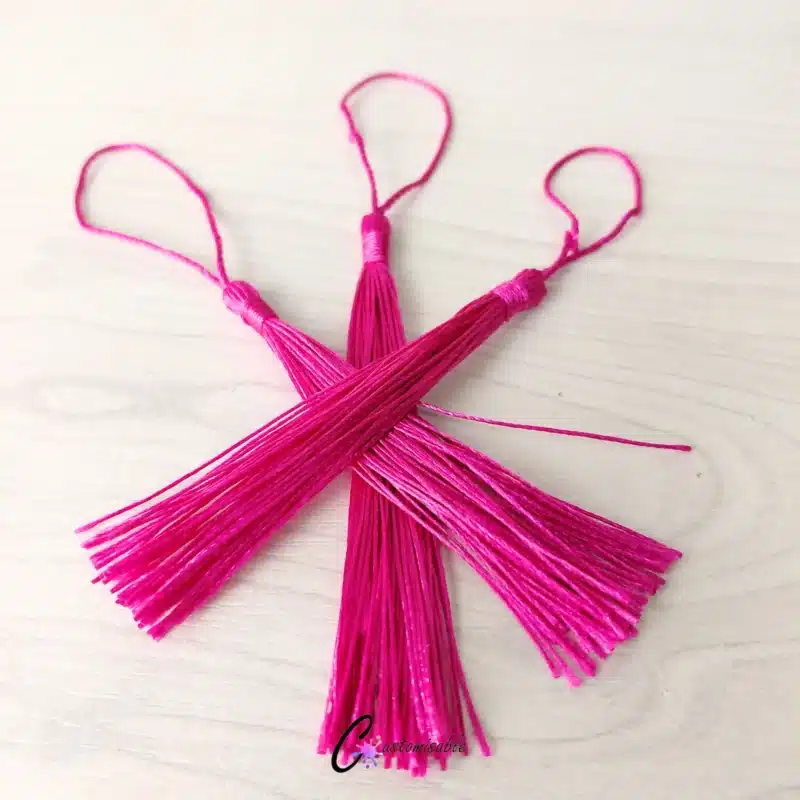 Deep Pink Bookmark Tassel Set