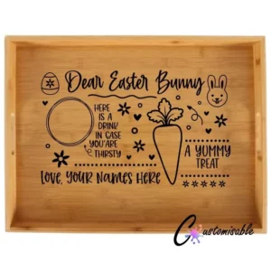 Easter Tray Rectangle UVDTF Sticker design on a ceramic mug mockup, ideal for vibrant customized craft gifts.