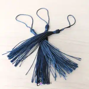 Steel Blue Bookmark Tassel Set
