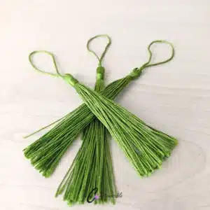 Yellowish Green Bookmark Tassel Set