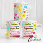 Amazing People UVDTF Sticker design on a ceramic mug mockup, ideal for vibrant customized craft gifts.
