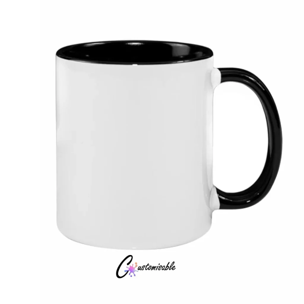 Black Sublimation Two Tone Mug 6 11ozTwoToneMugsInnernHandleBlank