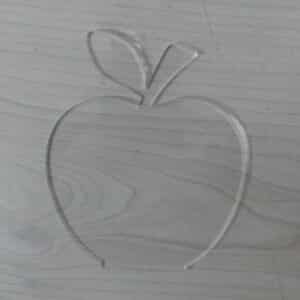 Clear Acrylic Apple Trophy