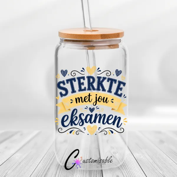 Blou Sterkte Eksamen UVDTF Sticker Blou Sterkte Eksamen UVDTF Sticker