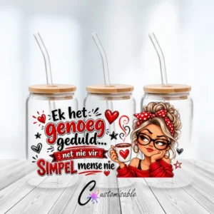 Genoeg Geduld Wrap UVDTF Sticker
