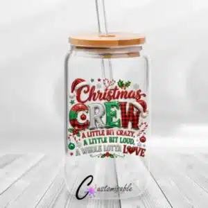 Glitter Christmas Crew UVDTF Sticker Libby