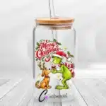 Grinch Puppy Christmas UVDTF Sticker