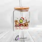 Grinch Tis the Season UVDTF Sticker