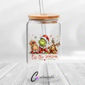 Grinch Tis the Season UVDTF Sticker