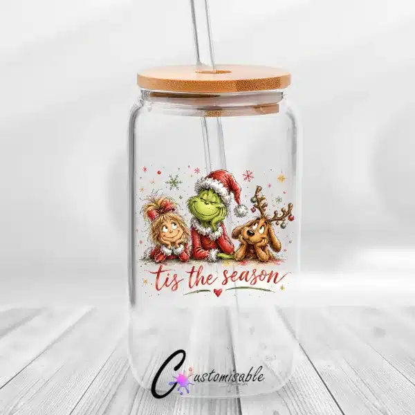 Grinch Tis the Season UVDTF Sticker Grinch Tis the Season UVDTF Sticker